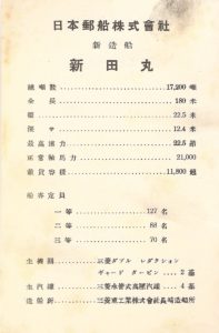 就航記念絵はがき 「新田丸」 | デジタル造船資料館